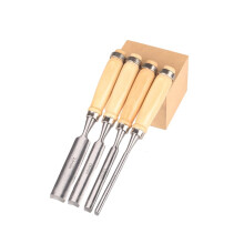 Engraving Tool WoodHandle 4Piece Set Carbon Steel 624mm DIY Craft Hand Tool Kit