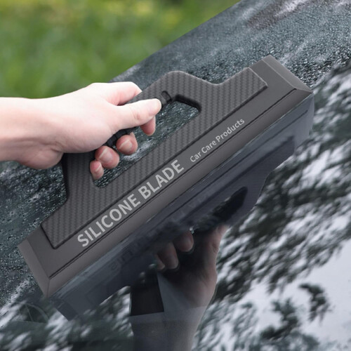 Car Window Squeegee Silicone Windshield Scraper Streak Glass Cleaning Flexible Auto Tool 2