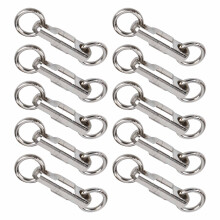 10 Pcs Stainless Steel 3.5mm Ball Bearing Rotation Connectors for Fishing