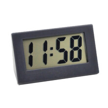 Small Digital Travel Clock BatteryPowered Silent NonTicking Mini Clear LED Desk Clock Digital Bedside Clock Black