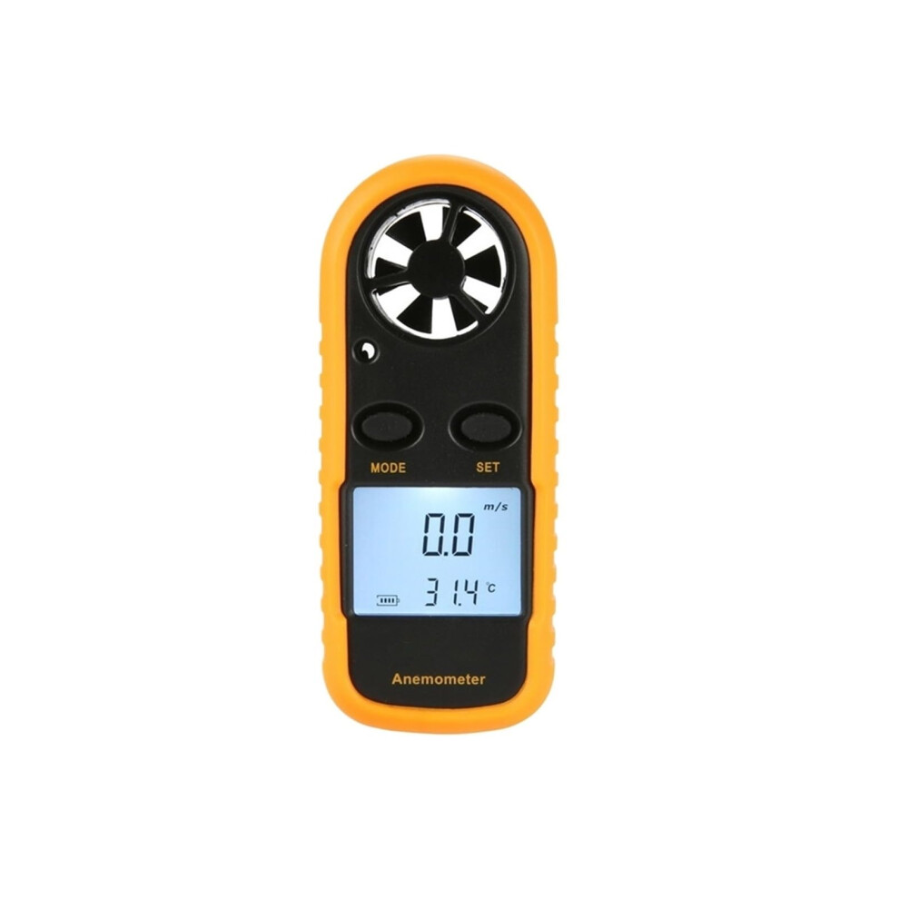 Digital Anemometer Gm816 Mini Wind Speed Gauge Air Velocity Meter 030M/S 10 To 45 C Lcd Backlight Display 9347817355048
