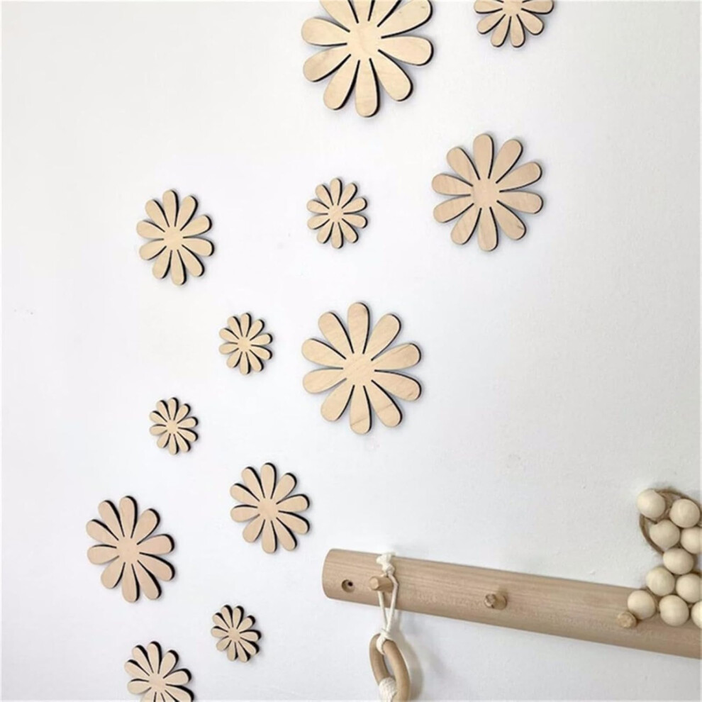 Pack of 12 Daisy Wall Stickers for Kids Room, Easy Peel and Stick Flower Decor for Nursery