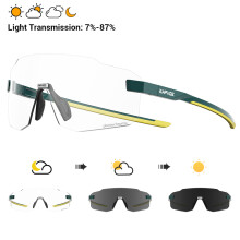 (Photochromic-06-1Lens) Muodikkaat ultrakevyet fotokromiset pyöräilylasit miehille maantiepyöräilyyn