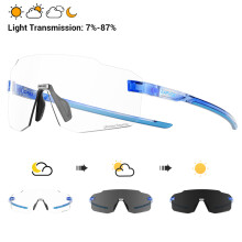 (Photochromic-07-1Lens) Muodikkaat ultrakevyet fotokromiset pyöräilylasit miehille maantiepyöräilyyn