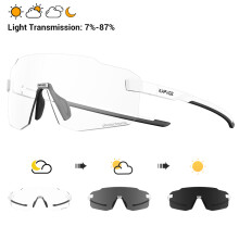 (Photochromic-03-1Lens) Muodikkaat ultrakevyet fotokromiset pyöräilylasit miehille maantiepyöräilyyn