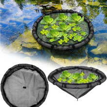 Pond Plant Protector with Transparent Mesh, Round Floating Pond Planter Ring 80cm for Water Garden