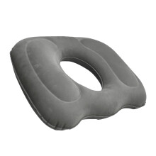 Inflatable Donut Pillow for Tailbone Support, Ergonomic Design Hemmoroid Cushion: Pressure Relief for Lower Back Pain, Bed Sore, After Surgery (Gray)