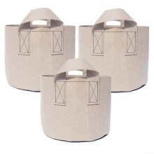 3 Pack 10 Gallon Grow Bags with Handles, Breathable Fabric Plant Pots for Vegetables and Potatoes