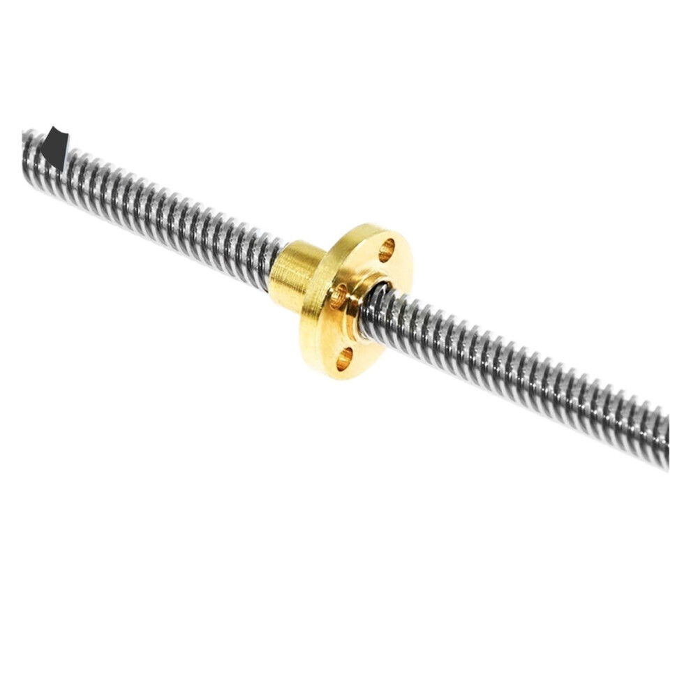 T8 Trapezoidal Lead Screw With Copper Nut, 2Mm Pitch And Lead, 450/500/550/600Mm Length, For 3D Printer 9382693062864