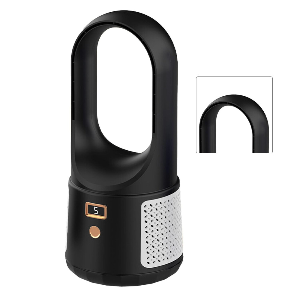Tower Fan Bladeless 6Speed Usbpowered Led Display Lownoise Desktop Fan For Family Office Dormitory Black 9382693063113