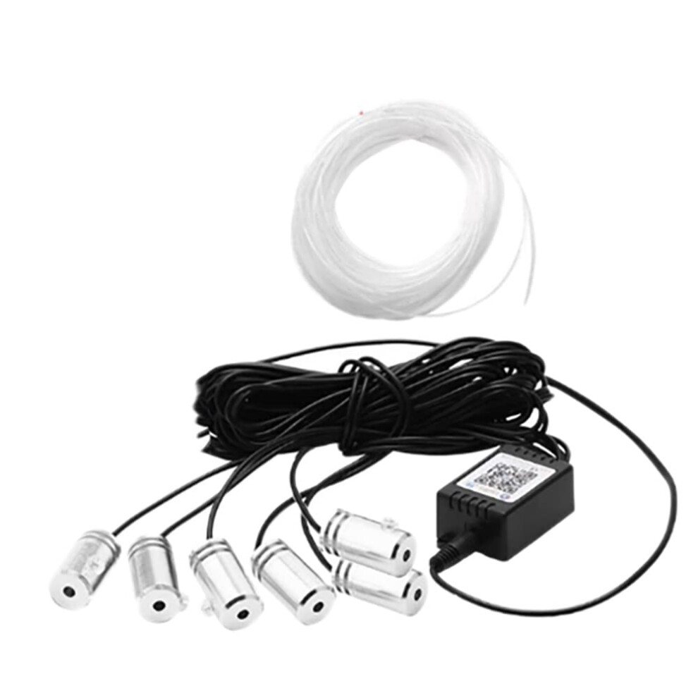 6 In 1 Rgb Led Atmosphere Car Interior Ambient Ing 8M Fiber Optic Strips App Controlled Diy Music Light 9382693063328