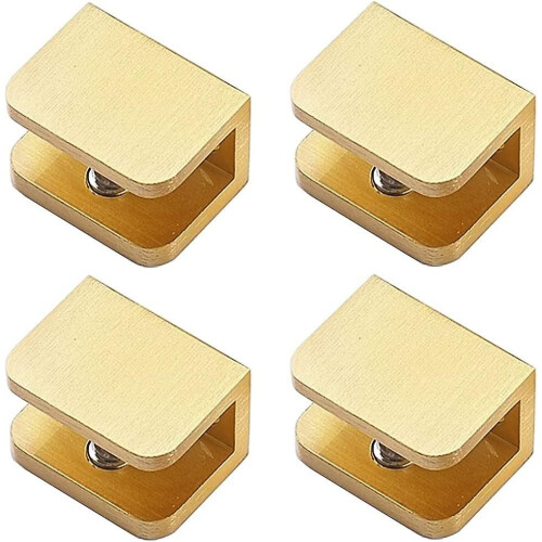 4 glasklemmen zonder boren (10-12mm γυαλί, goud)