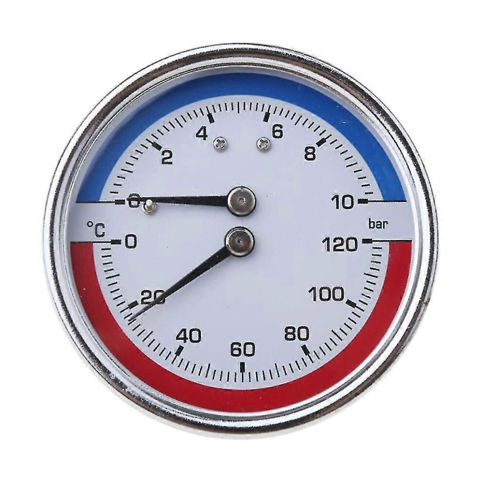 Photos - Other Hand Tools Thermo-manometer Temperature & Pressure Gauge Up To 120 & 10 Bar 1/8/1/4-inch
