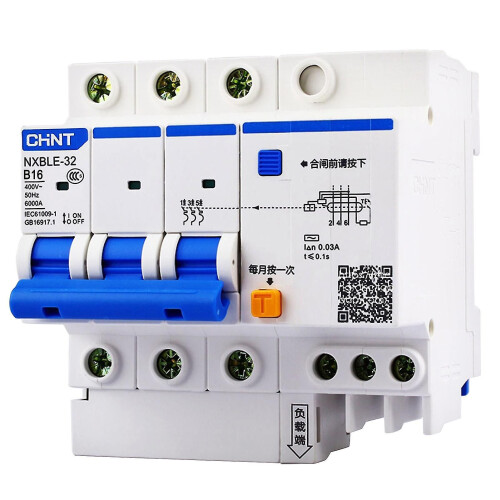 Interruttore differenziale Chint Nxble-32 3P 300 mA 6 kA tipo B6 1
