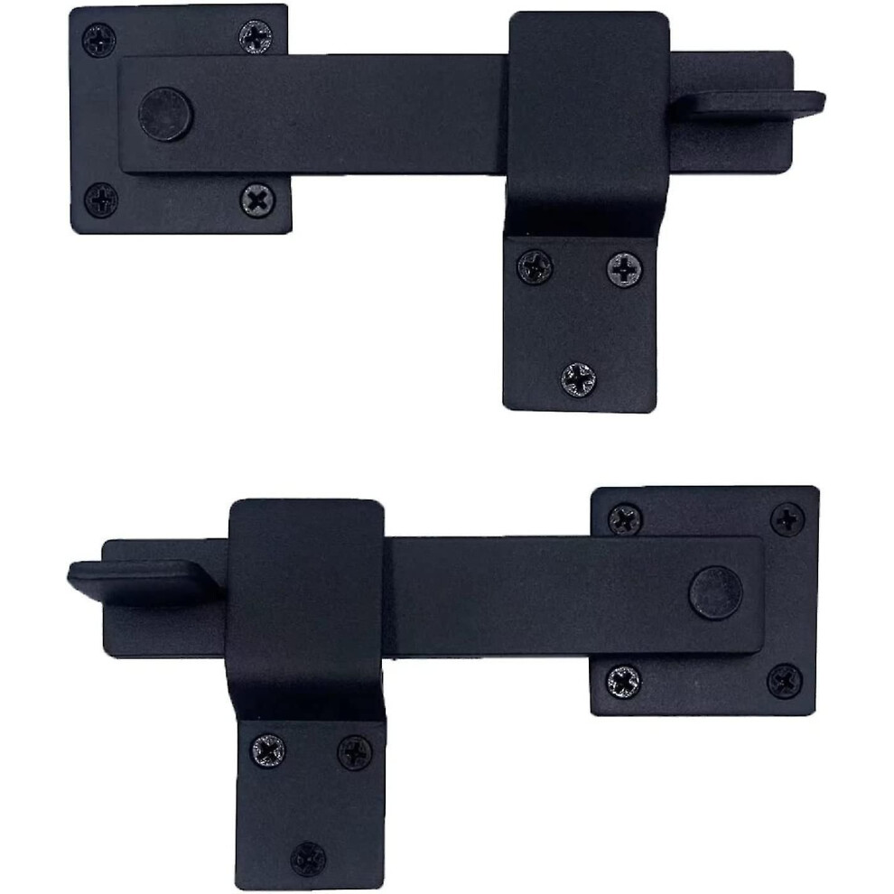 1 Pcs 5.5" Heavy Duty Wrought Iron Door Latch, Solid Metal Flip Lock For Wooden Barn Door/Fences, Black 8133486149672