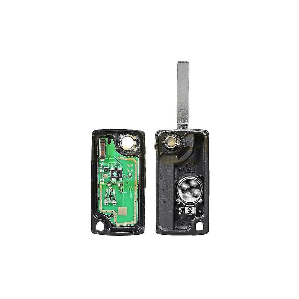 3 Button Flip Key Fob Remote For Peugeot Partner Citroen Berlingo Dispatch Black 8416606792409