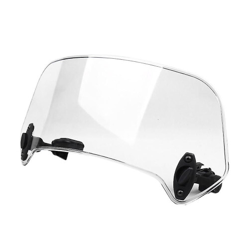 Adjustable universal clear windshield for motorcycles, windshield extension, air deflector