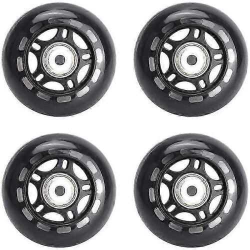 Τροχοί Skate με Ρουλεμάν 70mm, Μαύροι 1