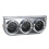 3-in-1 verchroomd meter set: oliedruk/watertemperatuur/voltmeter (52mm), voor auto/motor 3