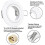 10x GU10 Recessed Spotlight Aluminum White, Round Extra Flat Ceiling Mounting Frame With Socket For LED 3