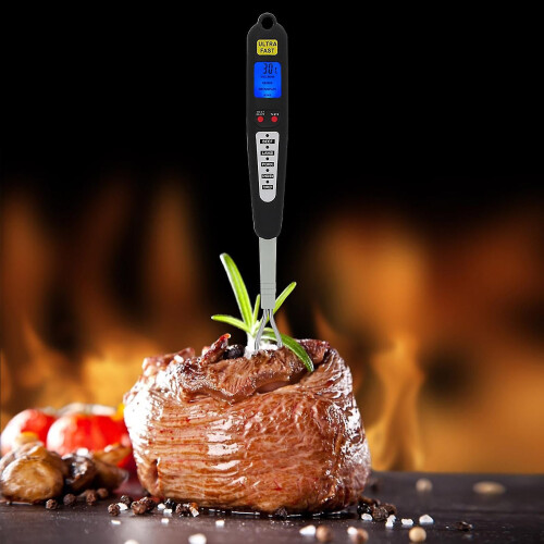 Digital BBQ Thermometer Fork - Instant Read, Dual Probe, LED Display 1