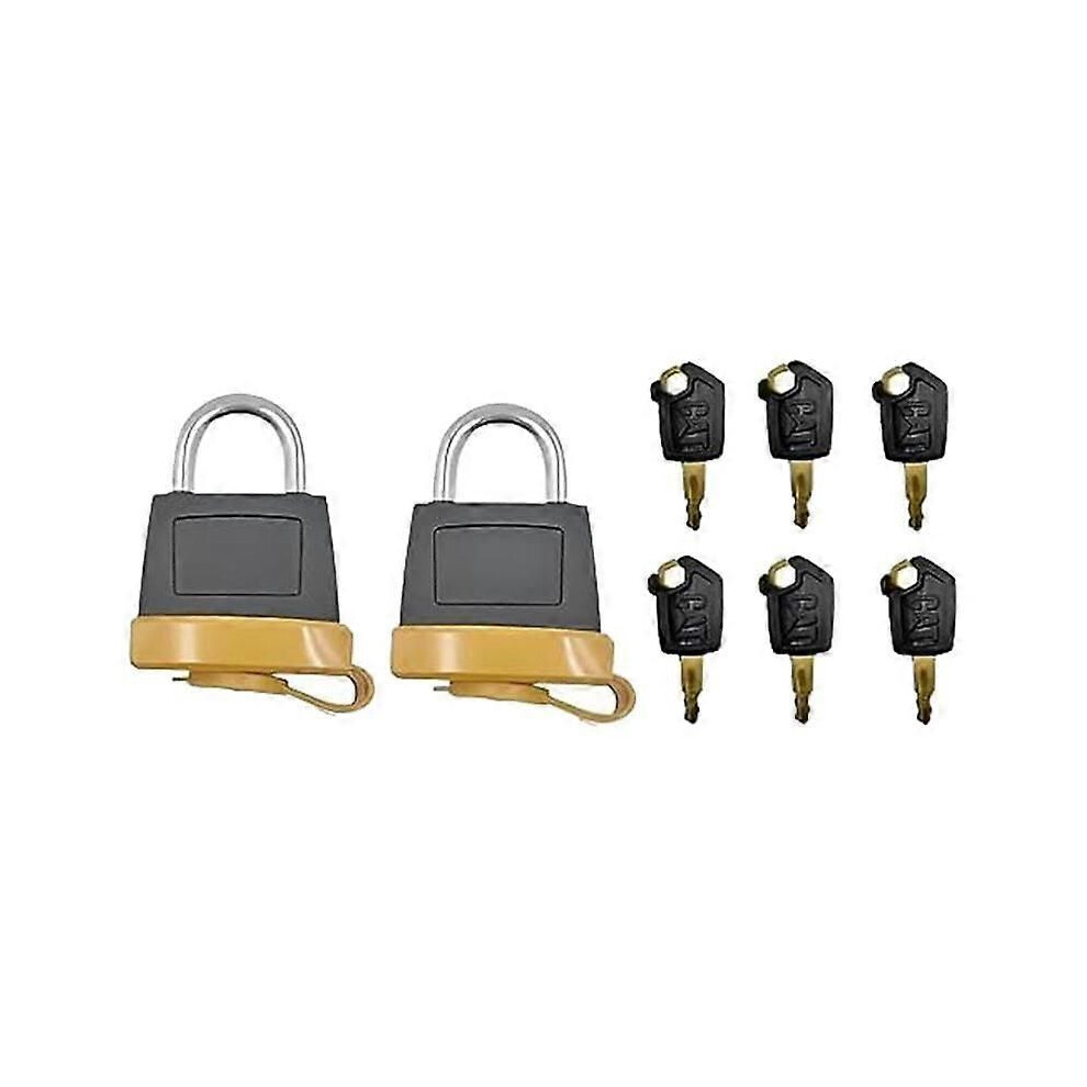 2Set 246-2641 Padlock With 6Pcs 5P8500 Iginition Keys For Cat 20103300 2849039 7X7700 1428828 8084134463148