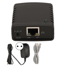 USB TCP/IP LPR 10 Mbps/100 Mbps print server, standard RJ45 LAN port, USB Wi-Fi extender/partner, 100-240 V EU plug