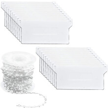 Vertical blind repair kit (20 pieces): 89 mm (3.5 inch) x 10 m weighted slats, white.