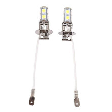 Lampadine LED bianche 9 SMD 5050 H3 (9 SMD) per fendinebbia auto, 12V DC, 6500K.