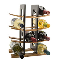 Wine Rack with Horizontal Storage Design, Wooden Wine Bottle Holder for Kitchen, Bar, and Dining