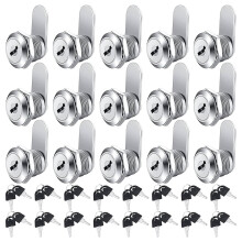 16-Piece Cabinet Cam Lock Set with Keyed Alike Cylinder, Zinc Alloy, 5/8 Inch