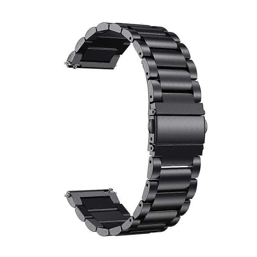 Photos - Watch Strap 24mm Stainless Steel Watch Replacement Band - Black