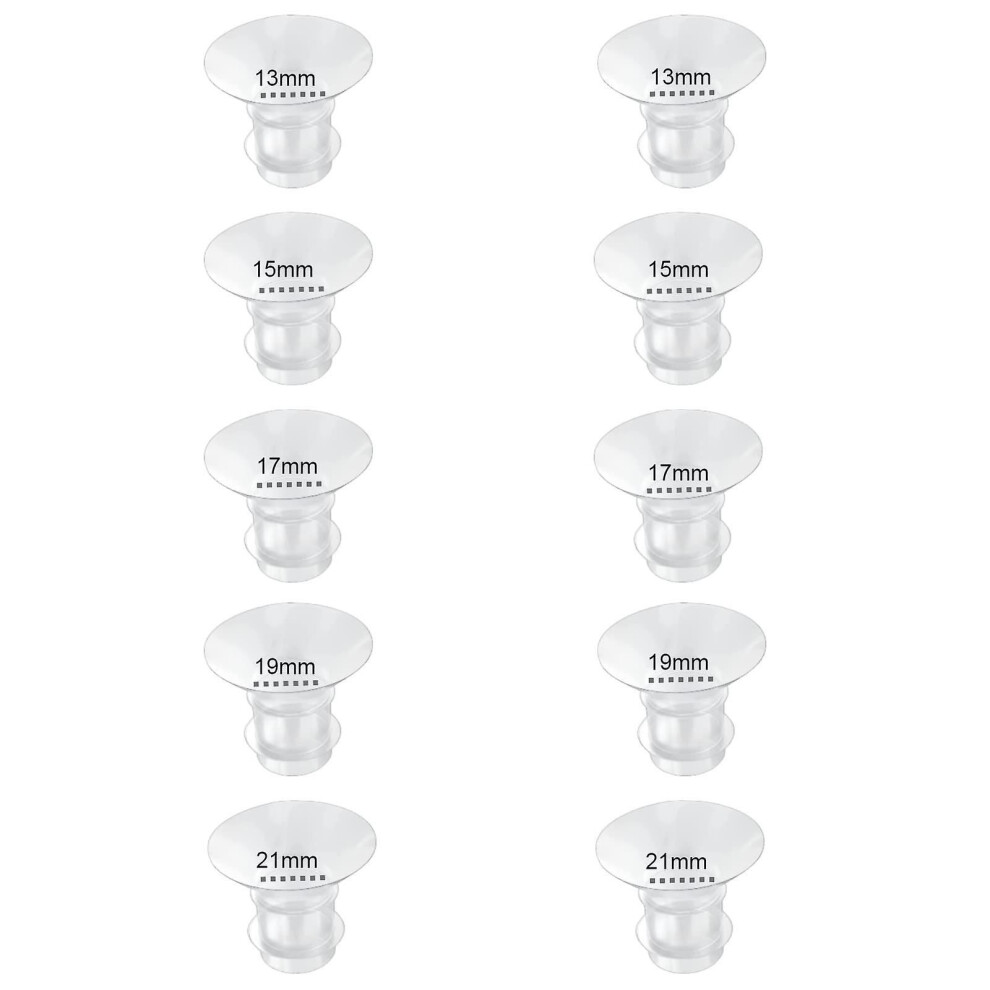 Flange Inserts 13/15/17/19/21mm 10PC,Compatible with Momcozy S12 Pro/S9 Pro/S12/S9 Wearable Breastpump Cup
