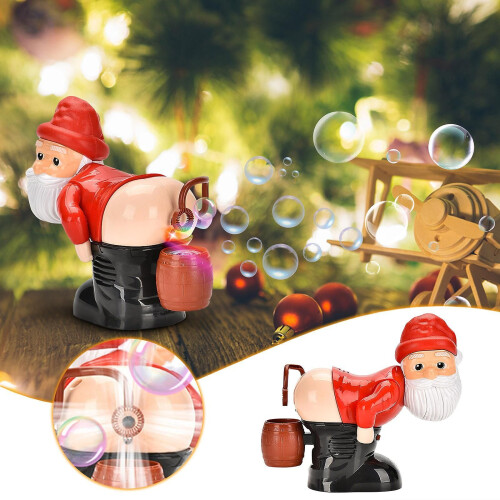 Automatic Bubble Machine With Lights and Music, Santa Claus Themed, Includes 60ml Bubble Solution 1
