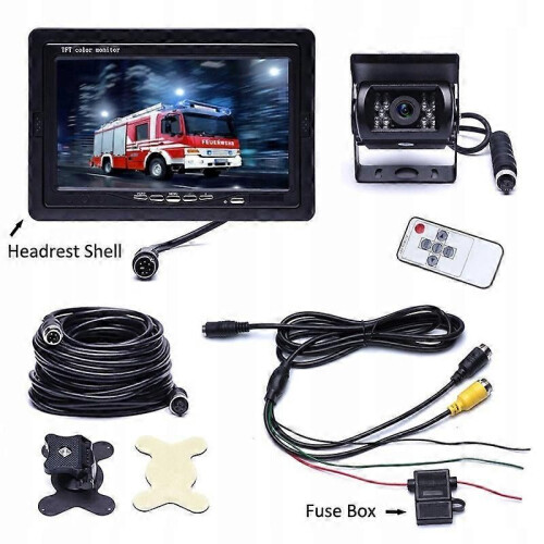 2 reversing camera monitors, 2 12V/24V bus cables 2