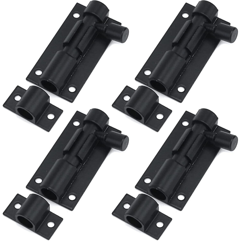 Photos - Other for Repair Black Barrel Bolt Lock Aluminum Alloy Slide Bolt Latch 2 Inch Door Latch Lock Security Sliding Lock With Screws Pack Of 4