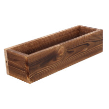 Rustic Wooden Planter Box for Succulents and Herbs, Corrosion Resistant Flower Pot for Outdoor Gardens and Windowsills