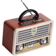 Wooden Retro Radio, Fm Radio, Cd Player, With Old Fashioned Style,strong Bass, Mini Audio Outdoor Loud Volume