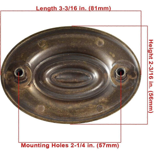 Σετ 10 λαβών συρταριών Old English Oval 1