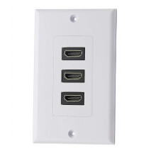 3-port HDMI 2.0 wall socket, HDMI components, composite audio, compatible with 4K 60Hz and 1080p (3 HDMI)