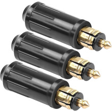 Set di 3 spine maschio DIN europee Hella da 12 V, adattatore accendisigari DIN compatibile, kit di riparazione Hella per motociclette.