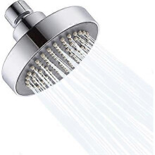 ZK-Rain Shower Solar Shower Replacement Shower Head - Integrated Round Shower Rotary Anti-Limestone Sprinkler