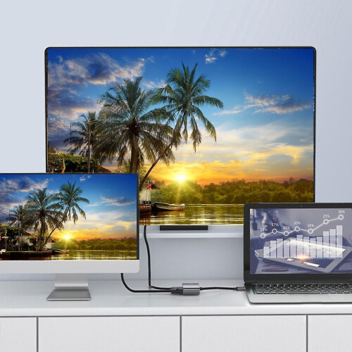 Προσαρμογέας USB σε HDMI, Μετατροπέας καλωδίου γραφικών βίντεο USB 3.0 σε HDMI 1080p VGA 2