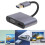 Προσαρμογέας USB σε HDMI, Μετατροπέας καλωδίου γραφικών βίντεο USB 3.0 σε HDMI 1080p VGA 2