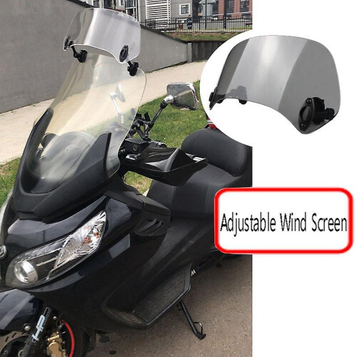 Adjustable clear windshield extension spoiler for motorcycle 1