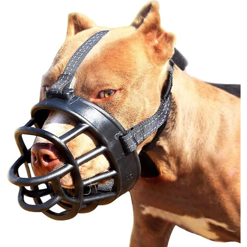 Soft muzzle for dogs, secure and comfortable fit, prevents biting, chewing, and barking