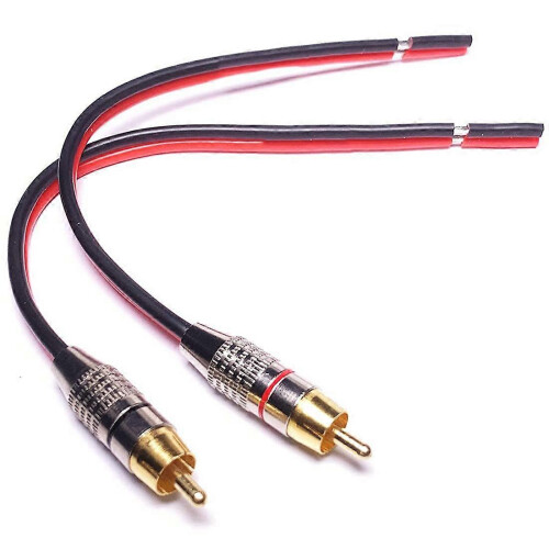RCA-adapter luidsprekerkabel, 2 kanalen, 30 cm