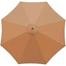 Waterproof Replacement Cover for 8-Rib Parasol, 3m Size, Anti-UV, Khaki Color