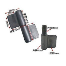 Welded Door Hinges - Metal Robust Hinges for Garden Doors and Machines, 2 Pieces