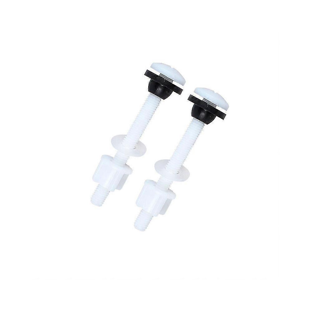 Plastic Toilet Tank Bolts, Tank To Bowl Bolt For Toilet (2 Pairs, White) 8246262200587